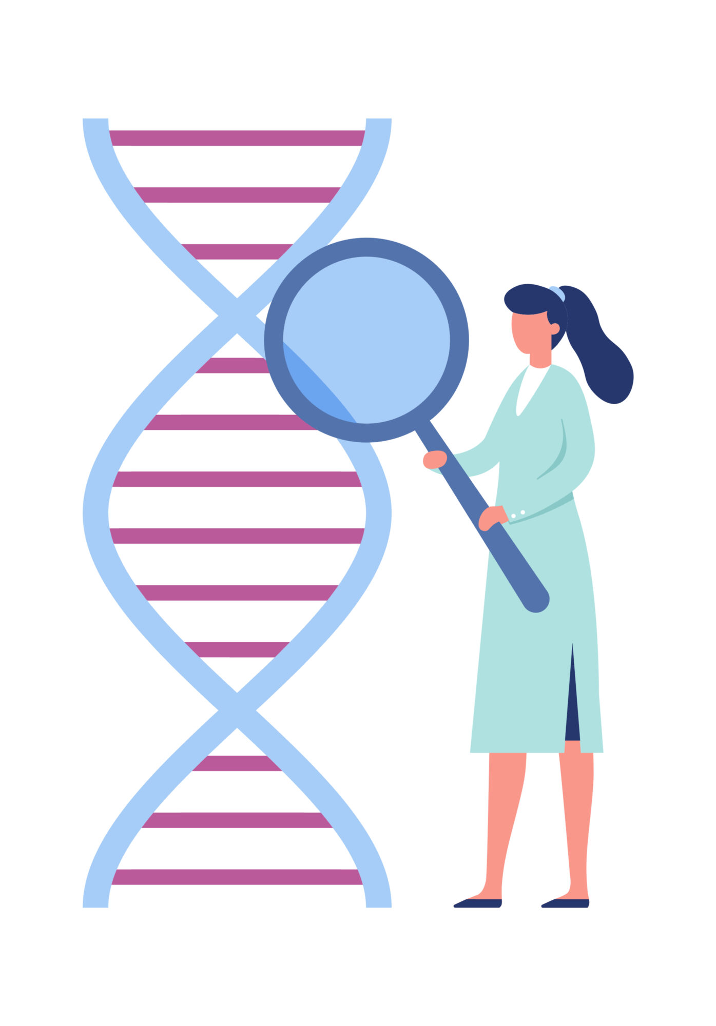 Dna,Genetic,Engineering.,Laboratory,Research,Biotechnology,Concept.,Woman,Medical,Or